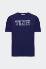 VLTN logo-print Cotton T-Shirt - Navy Blue