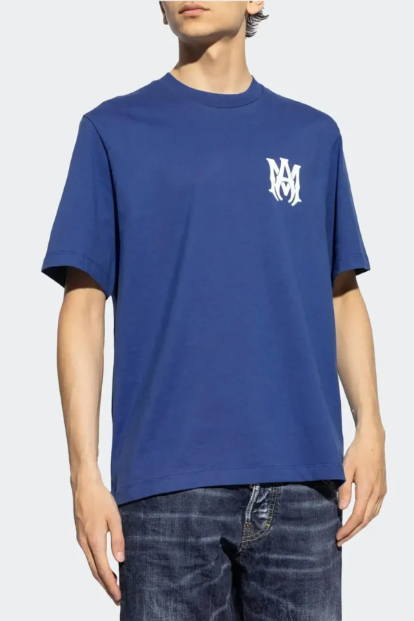 AMIRI logo-print Cotton T-Shirt - Navy Blue
