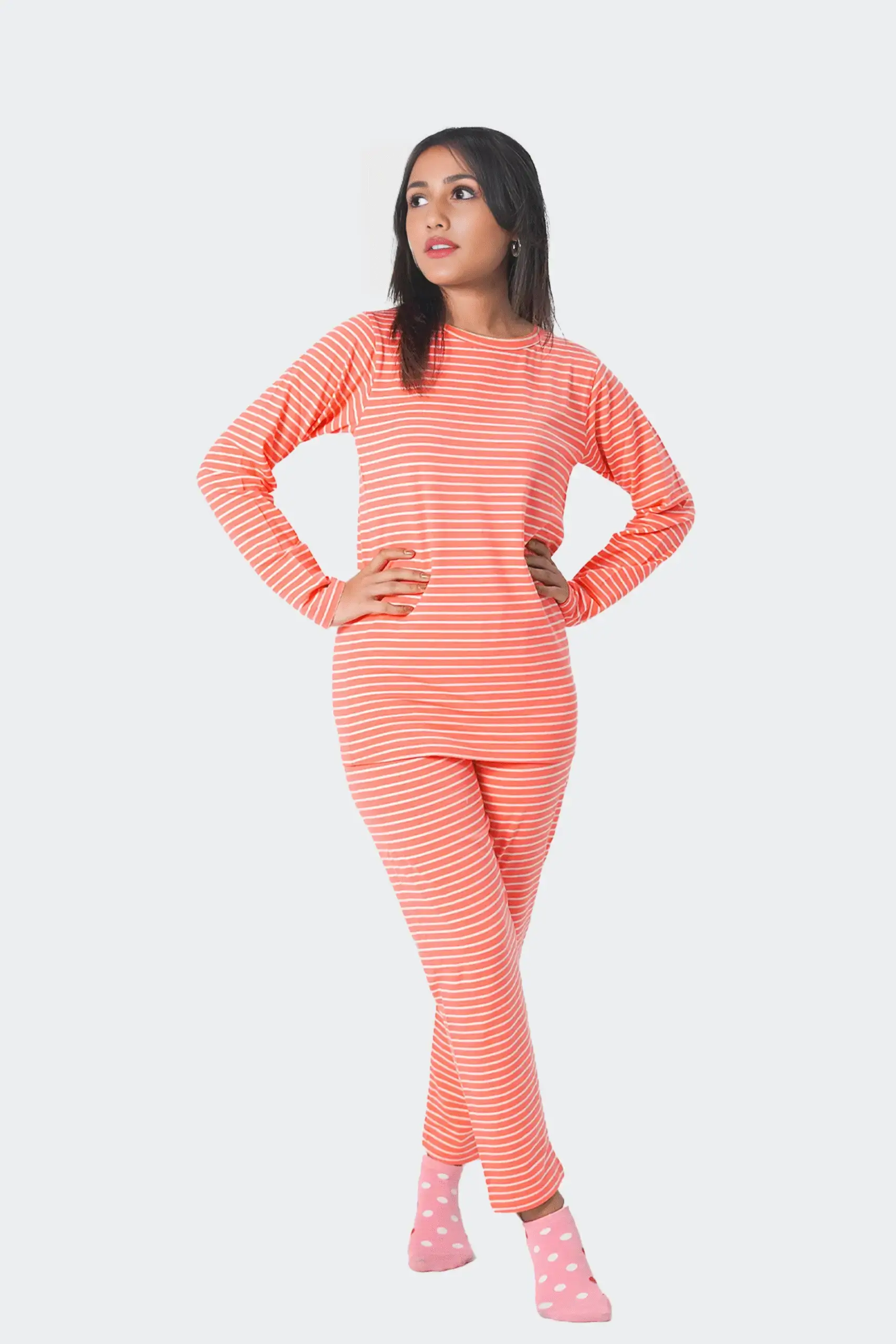 Stripe Pyjama Pant-Pink