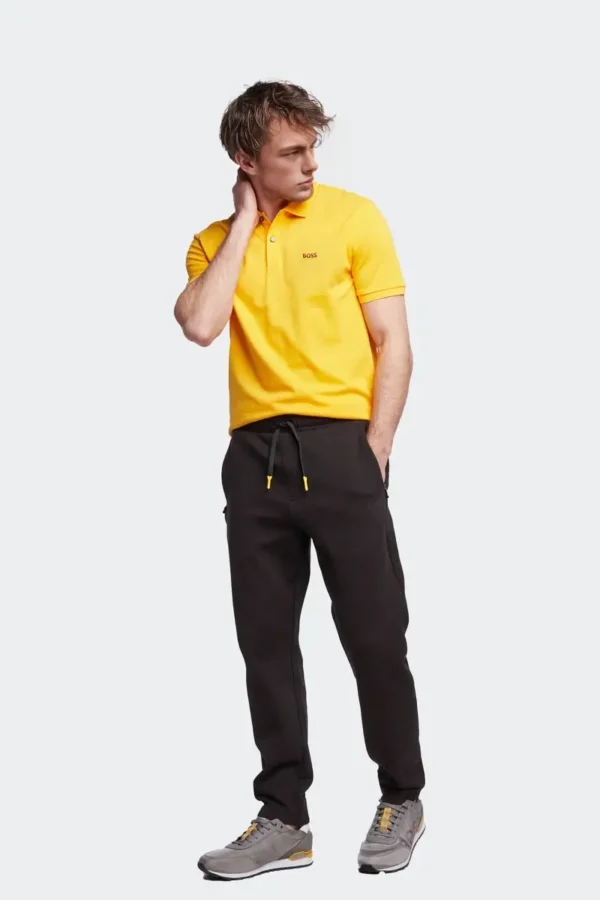 Boss Golden Rod Cotton Polo Shirt- Yellow