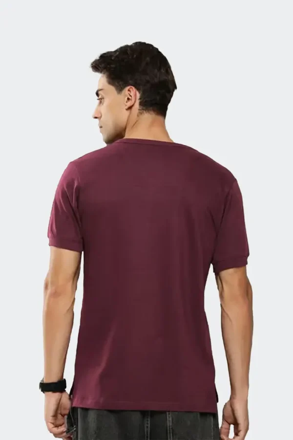 Henley T-shirt- Maroon