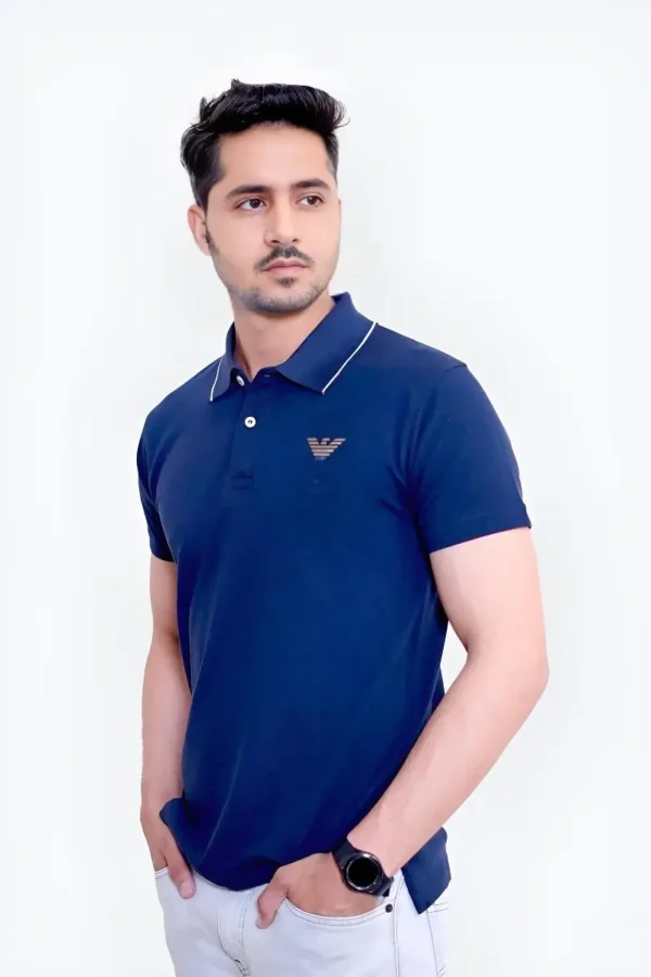 Emporio Armani Men's Polo Shirt-Blue