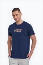 Half Sleeve Next Printed T Shirt-Navy Blue