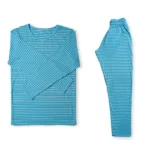Stripe Pyjama Pant-Ice Blue