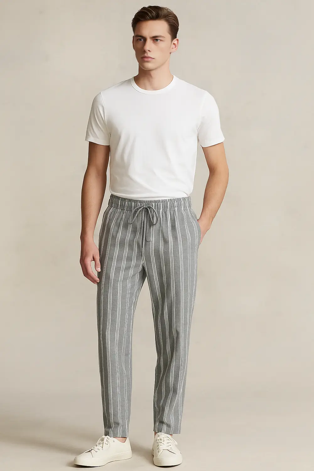 Men's Cotton Trouser- Light Grey